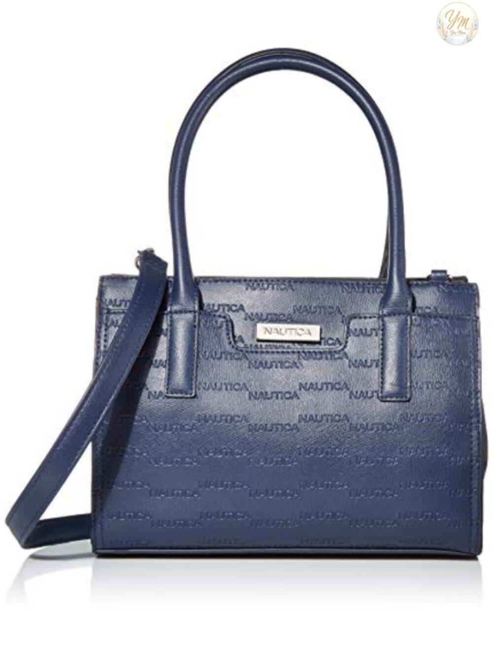 Nautica Women's Vegan Leather Satchel Crossbody Purse Handbag Faux Leather